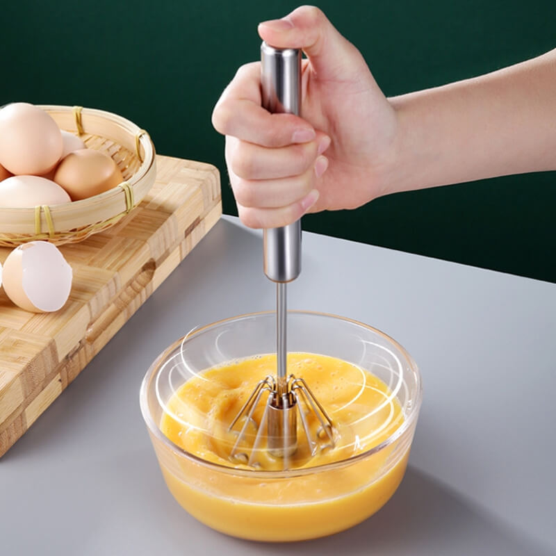 Batteur à œufs semi-automatique à pression manuelle Z40 - Un outil de cuisine en acier inoxydable pratique et efficace produit foryoumer.com 