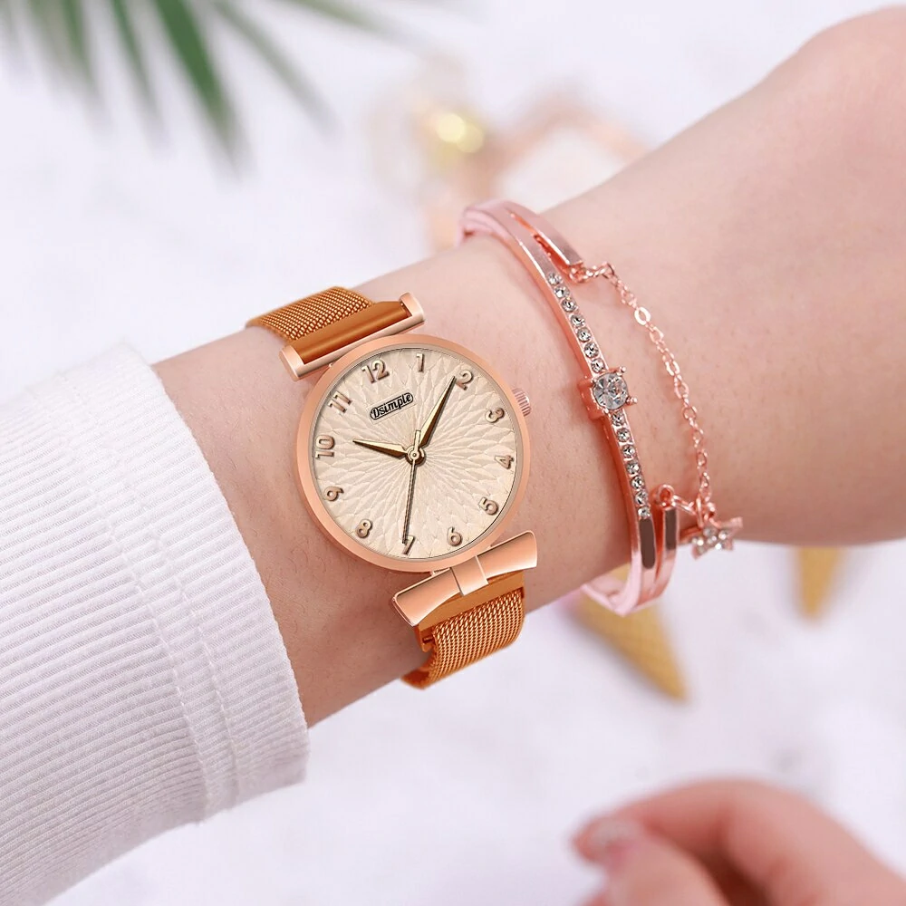 Ensemble de montre magnétique à quartz pour femme produit foryoumer.com produit 